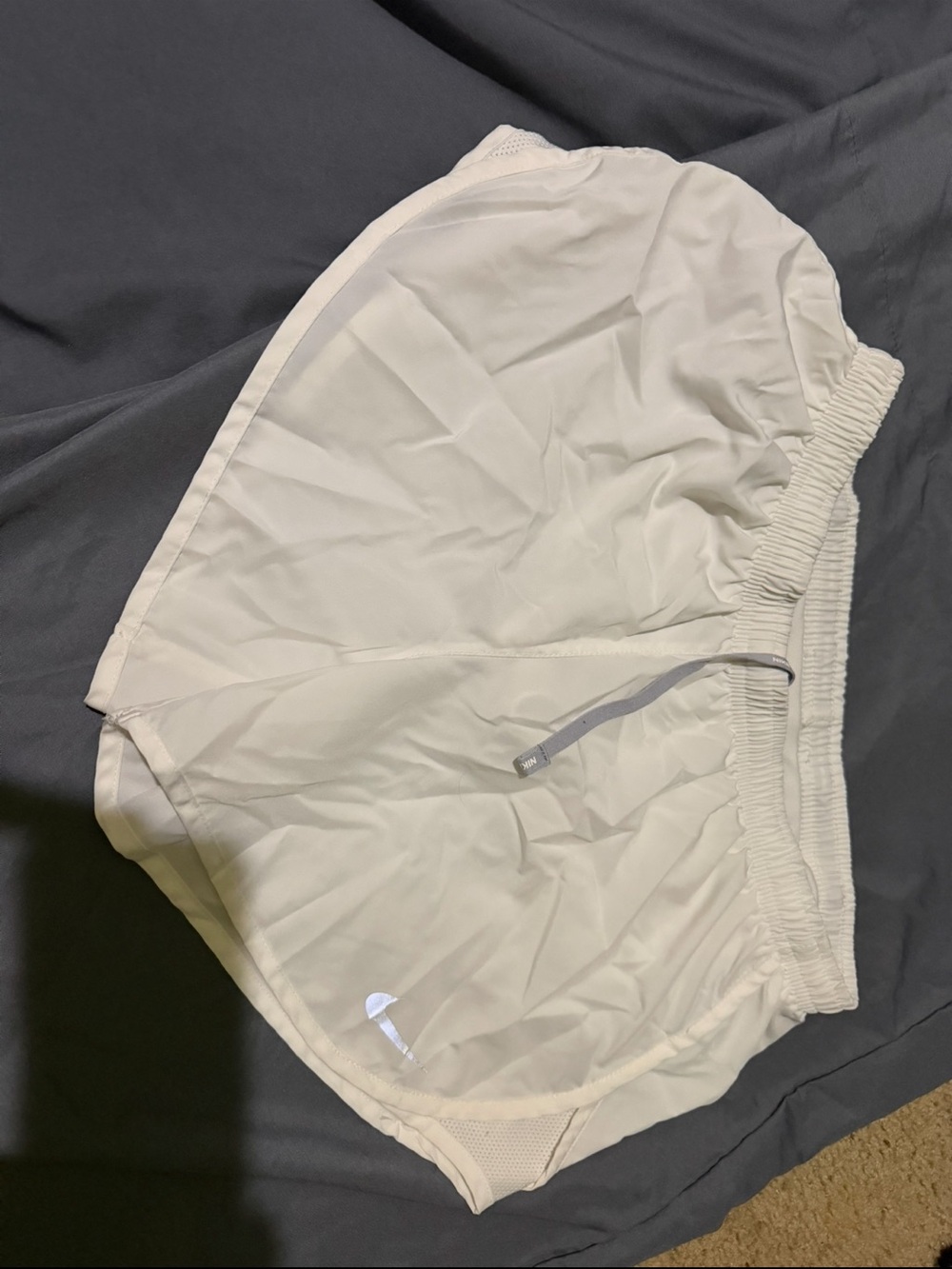 Nike White Athletic Running Shorts